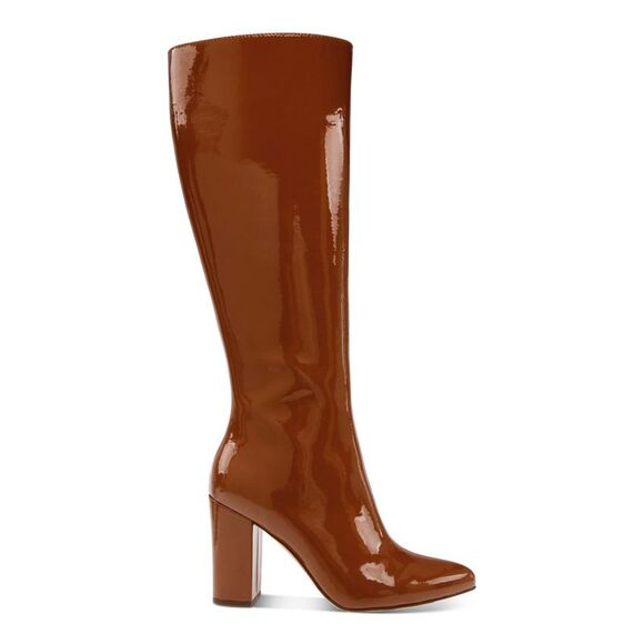 WILD PAIR Shoes - WILD PAIR Womens Brown Goring Daytonaa Pointed Toe Block Heel Heeled Boots 6.5 M